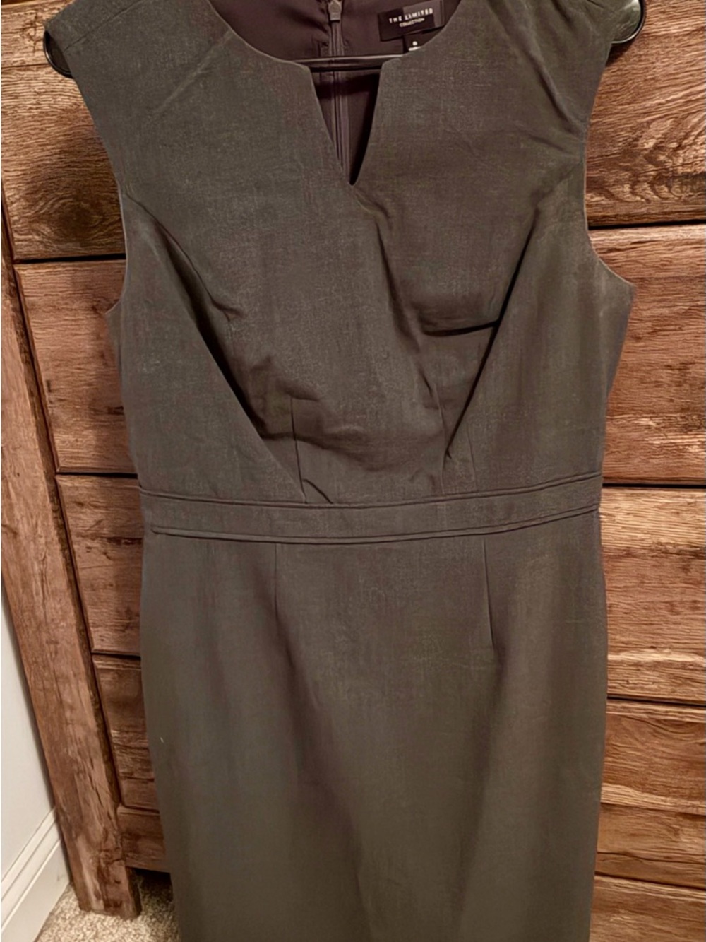 The Limited Gray Notch-Neck Sheath Dress